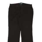 LAUREN RALPH LAUREN Womens Regular Black Polyester Blend Straight Leg Trousers