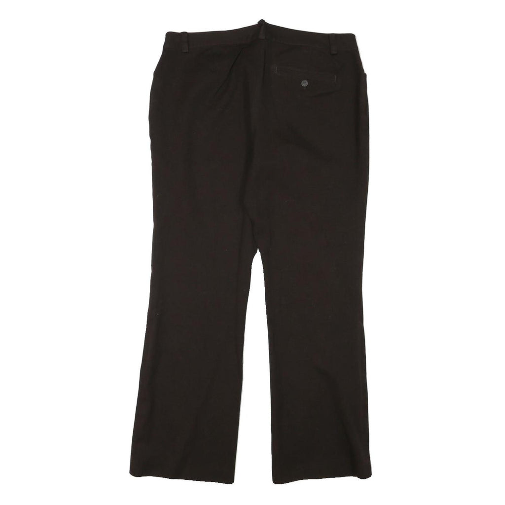 LAUREN RALPH LAUREN Womens Regular Black Polyester Blend Straight Leg Trousers