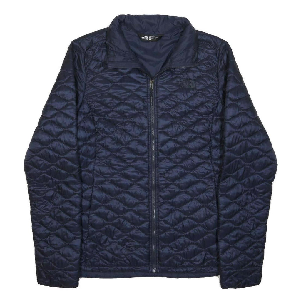 THE NORTH FACE Womens Navy Blue Quilted Jacket M Nylon Lightweight Zip