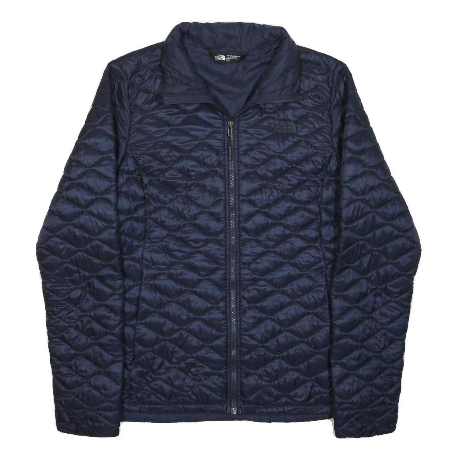 THE NORTH FACE Womens Navy Blue Quilted Jacket M Nylon Lightweight Zip