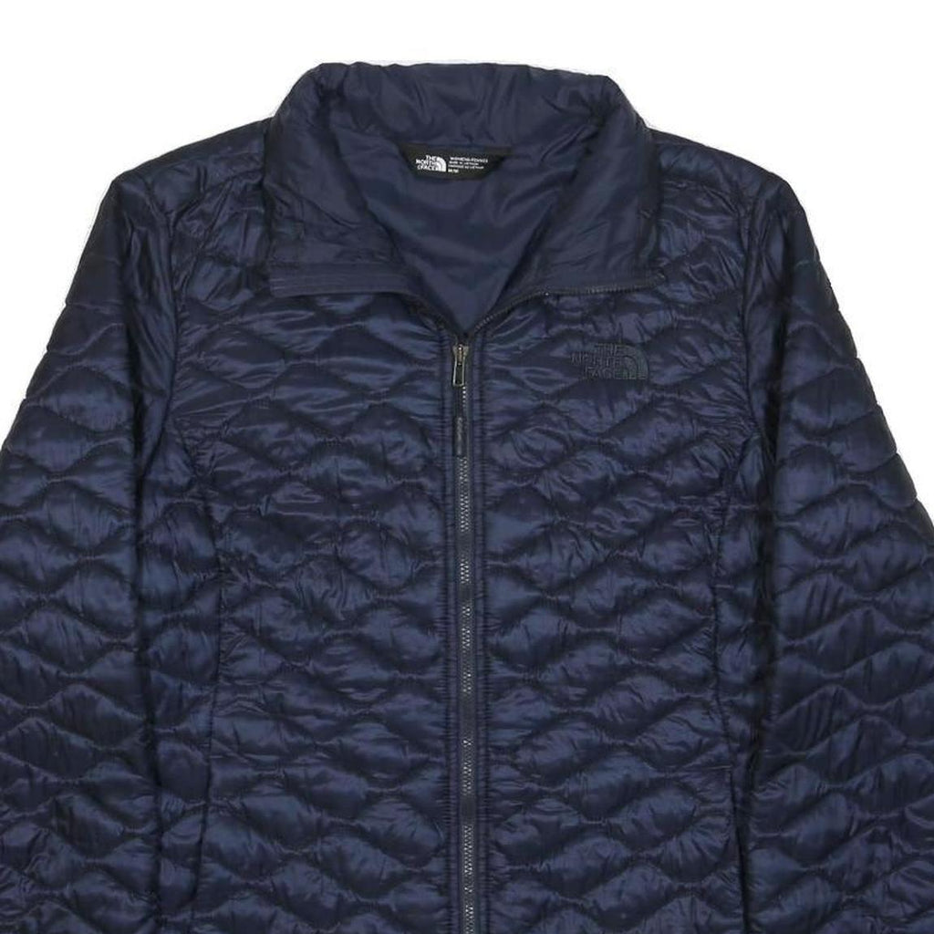 THE NORTH FACE Womens Navy Blue Quilted Jacket M Nylon Lightweight Zip