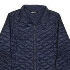 THE NORTH FACE Womens Navy Blue Quilted Jacket M Nylon Lightweight Zip