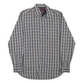 TOMMY HILFIGER Mens Black & White Check Shirt S Classic Cotton Blend Long Sleeve
