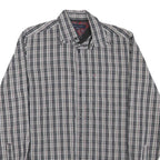 TOMMY HILFIGER Mens Black & White Check Shirt S Classic Cotton Blend Long Sleeve