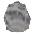 TOMMY HILFIGER Mens Black & White Check Shirt S Classic Cotton Blend Long Sleeve