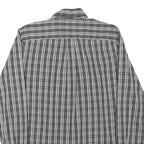 TOMMY HILFIGER Mens Black & White Check Shirt S Classic Cotton Blend Long Sleeve