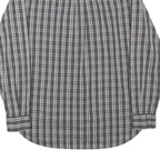 TOMMY HILFIGER Mens Black & White Check Shirt S Classic Cotton Blend Long Sleeve