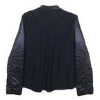 BOGNER Womens Navy Blue Wool Blend Jacket S Plain Zip Outdoor Fashion