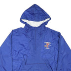 PORT AND COMPANY Mens Blue Jacket M Nylon Plain Hooded Zip Sportswear