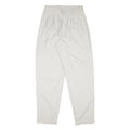 Womens Relaxed White Cotton Blend Trousers W29 L32 Zip Closure Straight Leg