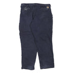 CARHARTT Mens Regular Fit Navy Blue Cotton Blend Regular Leg Denim Jeans W40 L30