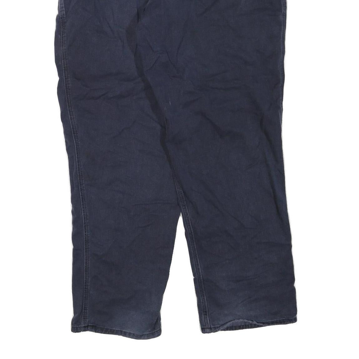 CARHARTT Mens Regular Fit Navy Blue Cotton Blend Regular Leg Denim Jeans W40 L30