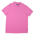 CHAPS Mens Pink Short Sleeve Plain L Polo Shirt Cotton Blend Casual Basic
