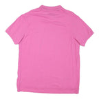 CHAPS Mens Pink Short Sleeve Plain L Polo Shirt Cotton Blend Casual Basic