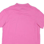 CHAPS Mens Pink Short Sleeve Plain L Polo Shirt Cotton Blend Casual Basic