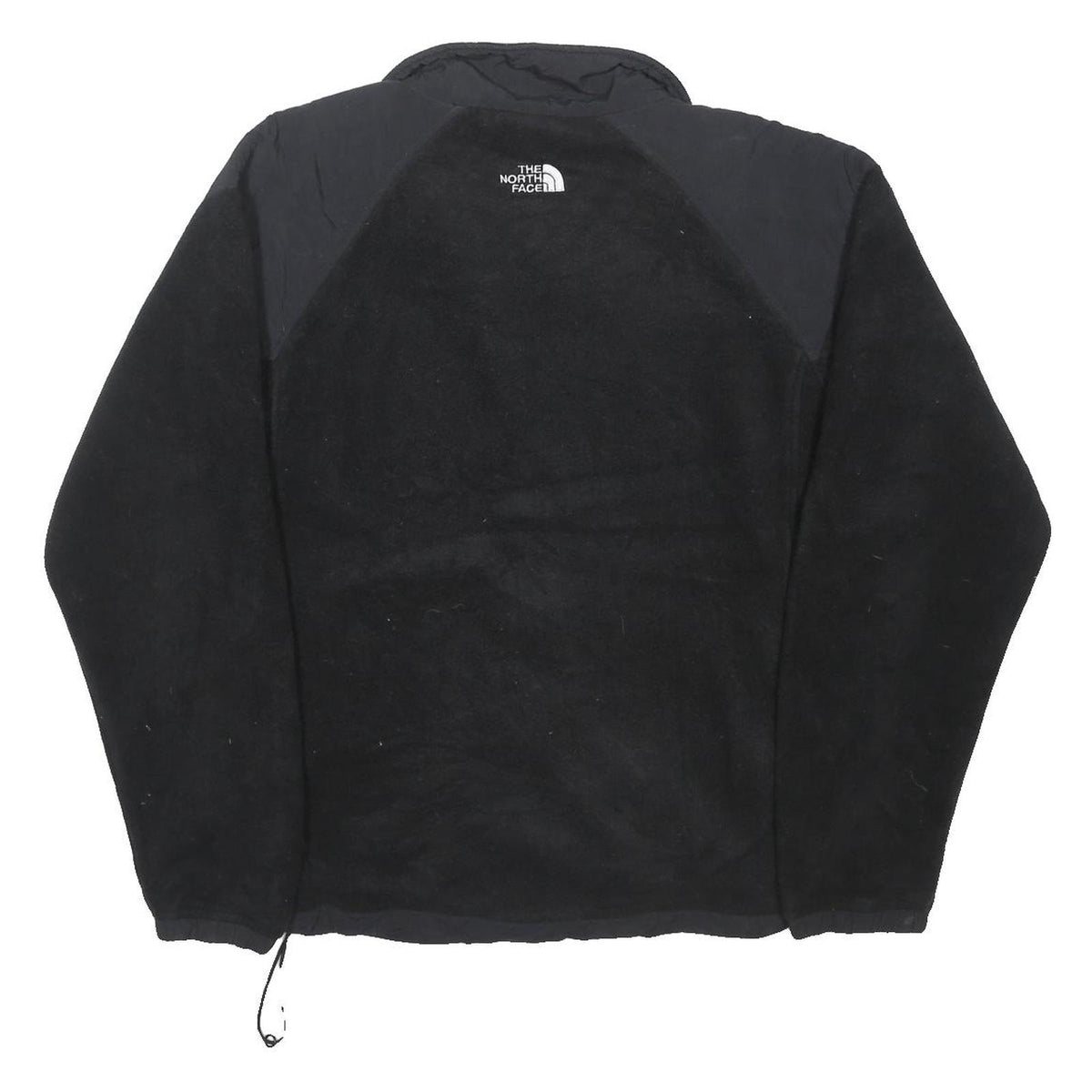 THE NORTH FACE Mens Black Outdoor Jacket L Polyester Blend Zip Fleece