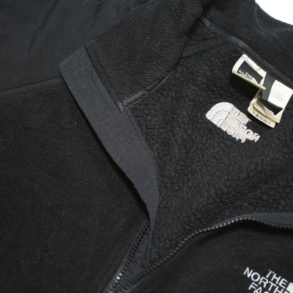 THE NORTH FACE Mens Black Outdoor Jacket L Polyester Blend Zip Fleece