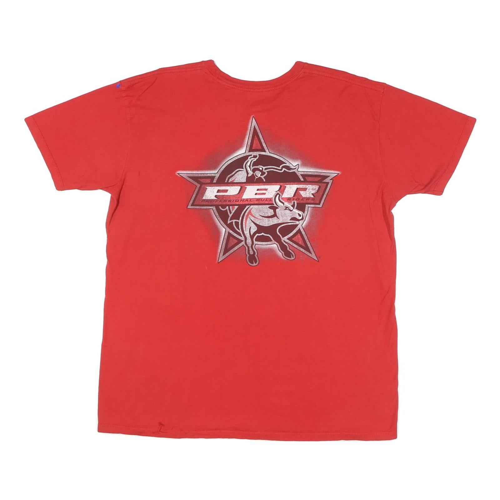 WRANGLER Mens Red Graphic T-Shirt XL Short Sleeve Crew Neck Professional Bull