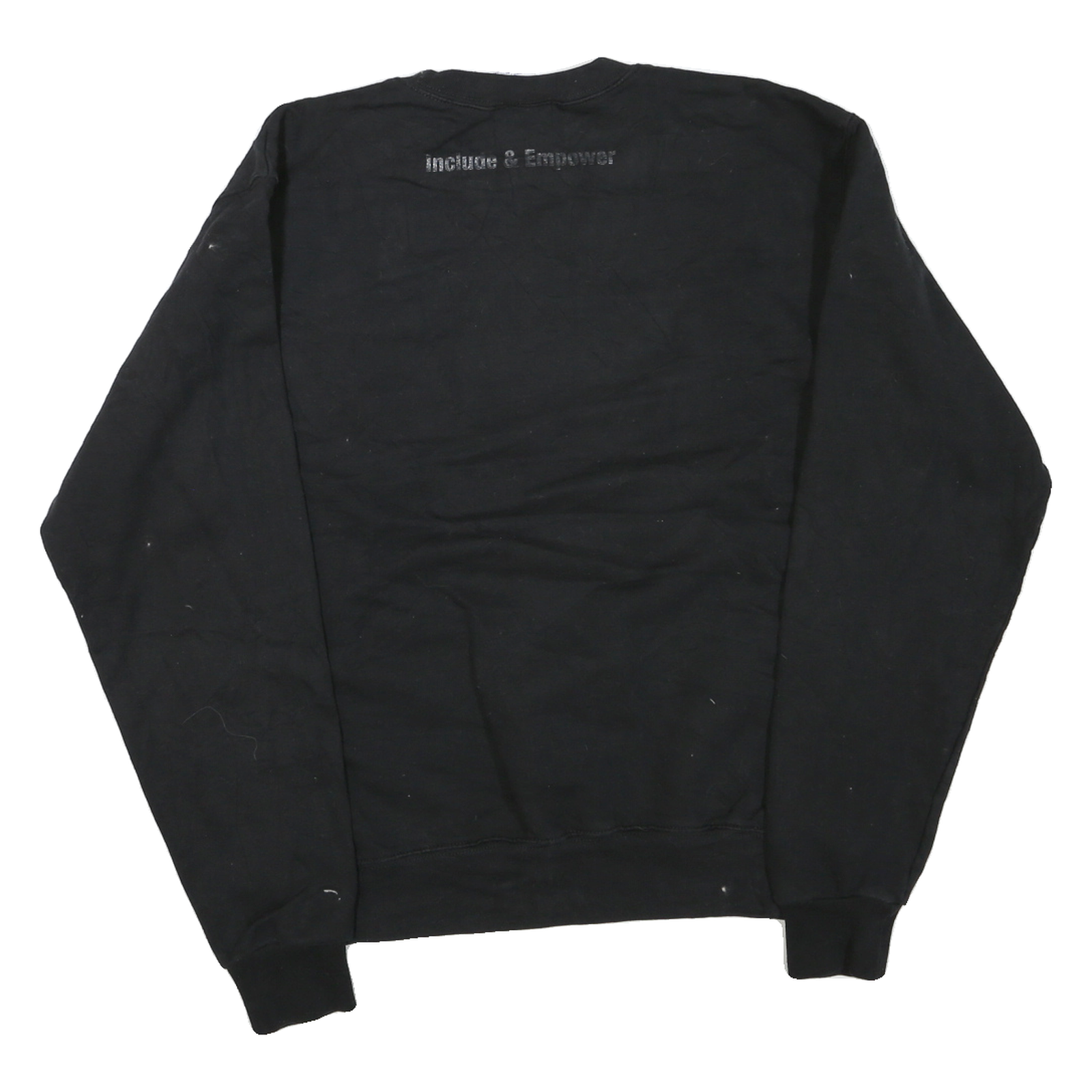 CHAMPION Mens Black Sweatshirt M Crew Neck Racism Has No Home Here Graphic