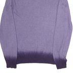 GUESS Mens Purple Ombre Plain V-Neck Basic Knit Jumper L Cotton Casual