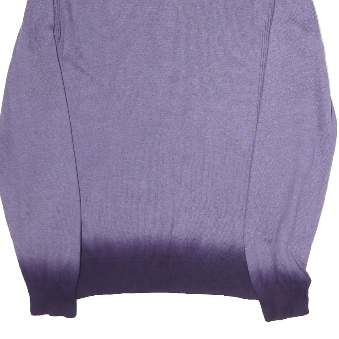 GUESS Mens Purple Ombre Plain V-Neck Basic Knit Jumper L Cotton Casual