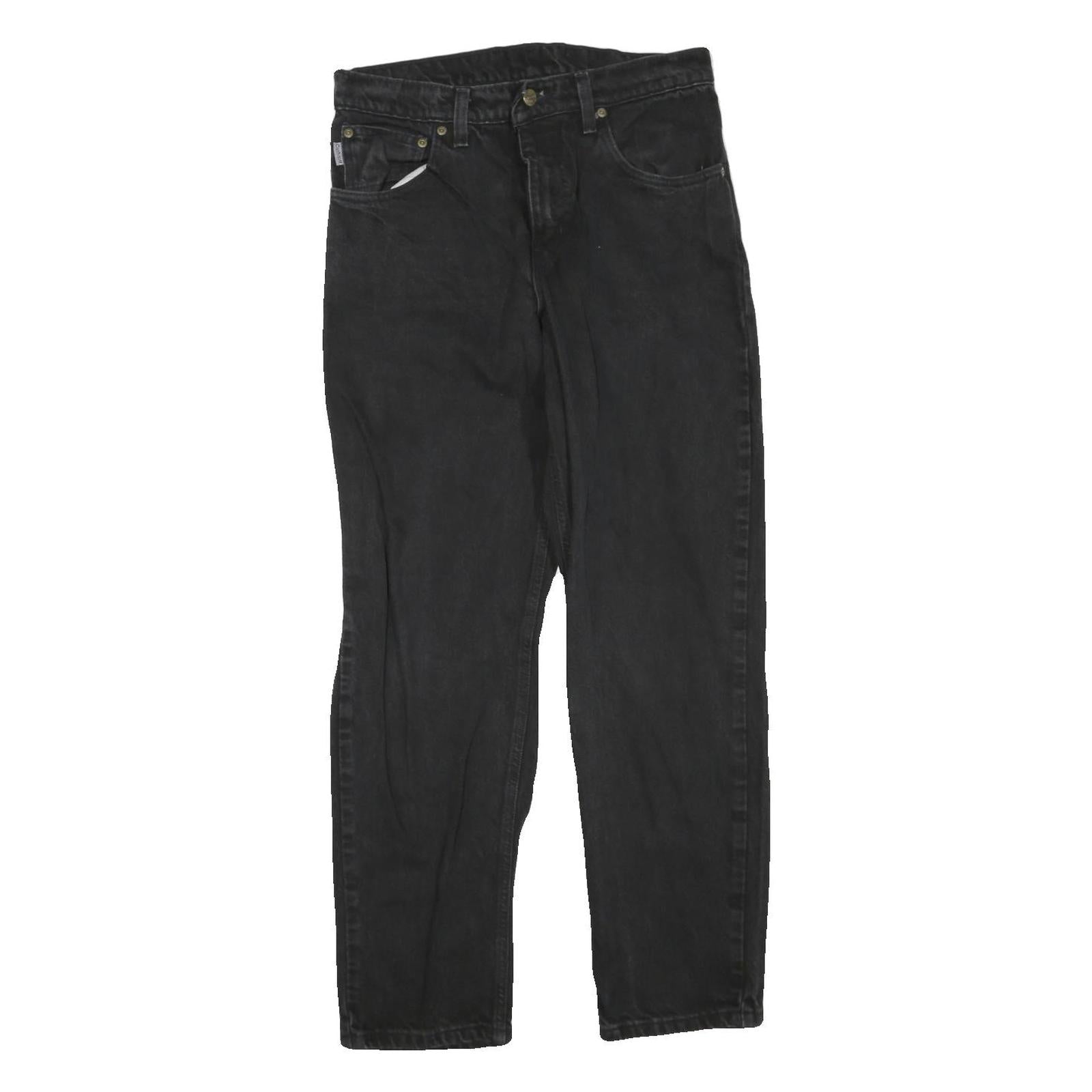 CARHARTT Womens Regular Black Denim Jeans W32 L30 Zip Pockets Casual Workwear