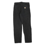 CARHARTT Womens Regular Black Denim Jeans W32 L30 Zip Pockets Casual Workwear