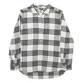 TOMMY HILFIGER Mens White & Black Check Shirt M Cotton Blend Stylish Casual