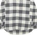 TOMMY HILFIGER Mens White & Black Check Shirt M Cotton Blend Stylish Casual