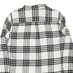 TOMMY HILFIGER Mens White & Black Check Shirt M Cotton Blend Stylish Casual