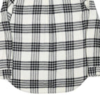 TOMMY HILFIGER Mens White & Black Check Shirt M Cotton Blend Stylish Casual