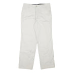 DOCKERS Mens Cotton Blend White Regular Fit Straight Trousers W32 L29 Casual