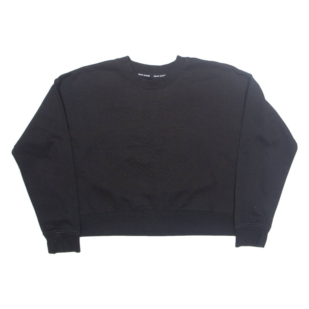DKNY Cropped Womens Sweatshirt Black M