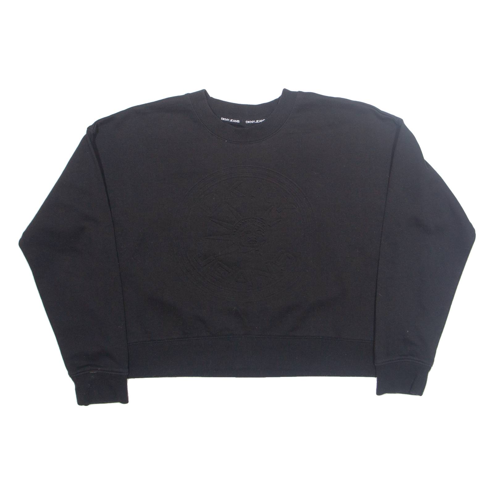 DKNY Cropped Womens Sweatshirt Black M