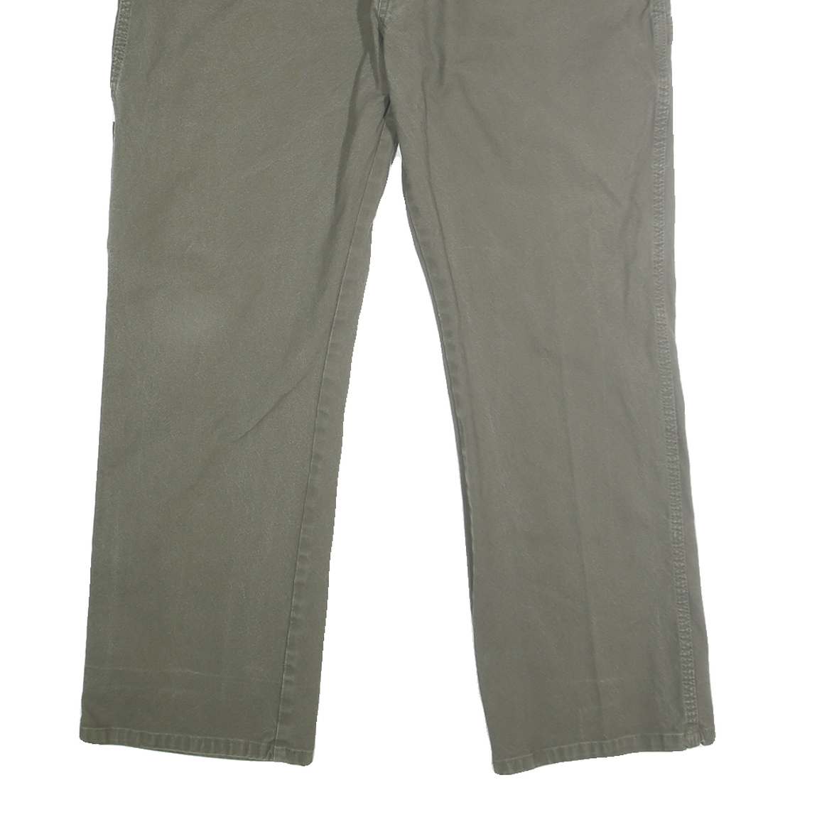 DICKIES Mens Jeans Beige Regular Straight Denim W36 L30 Cotton Blend Zip