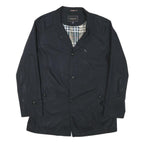 JOSIAH Mens Black Button Jacket M Polyester Blend Plain Classic Button Closure