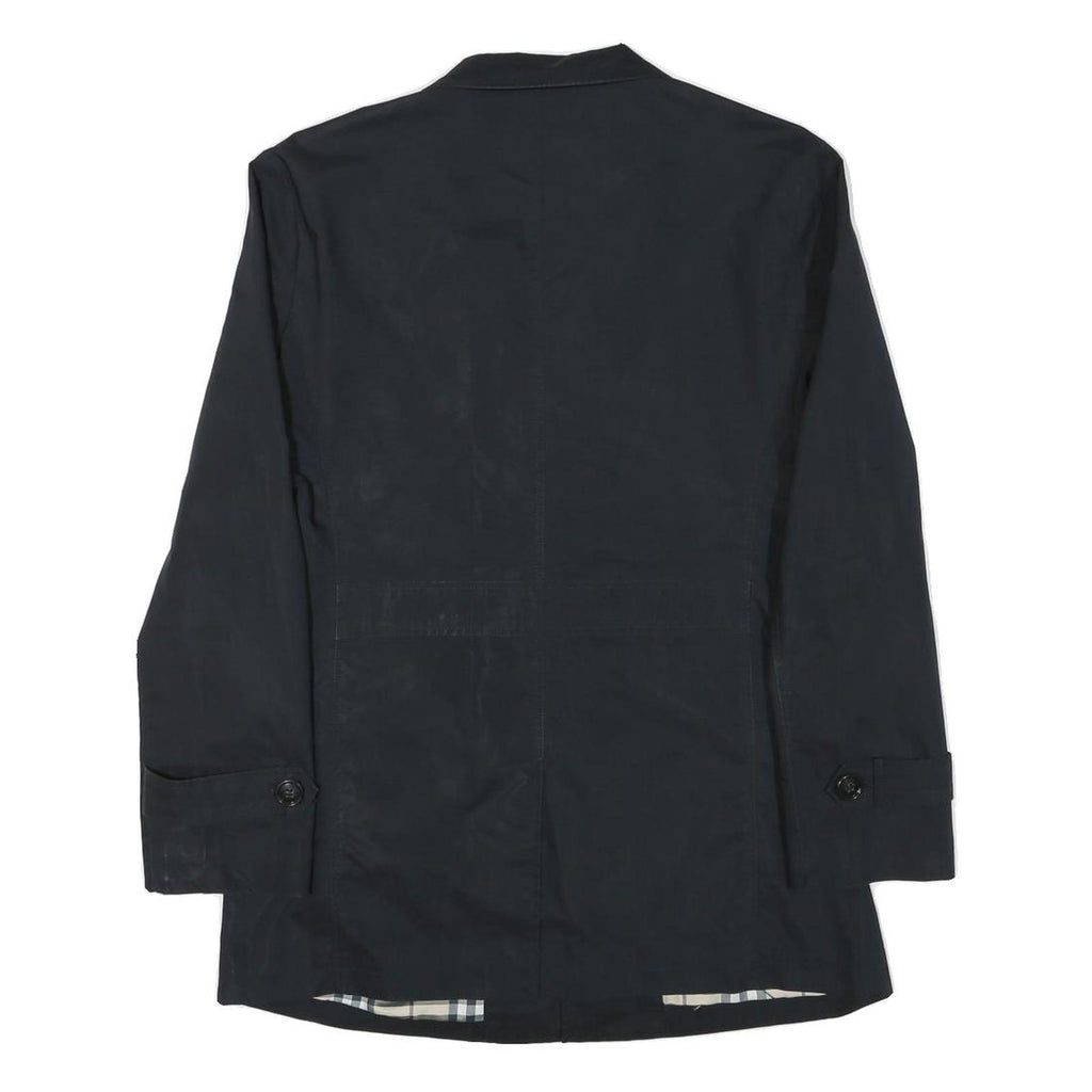 JOSIAH Mens Black Button Jacket M Polyester Blend Plain Classic Button Closure