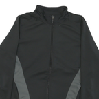 NEW BALANCE Womens Black & Grey Zip Jacket XL Polyester Blend Plain Casual