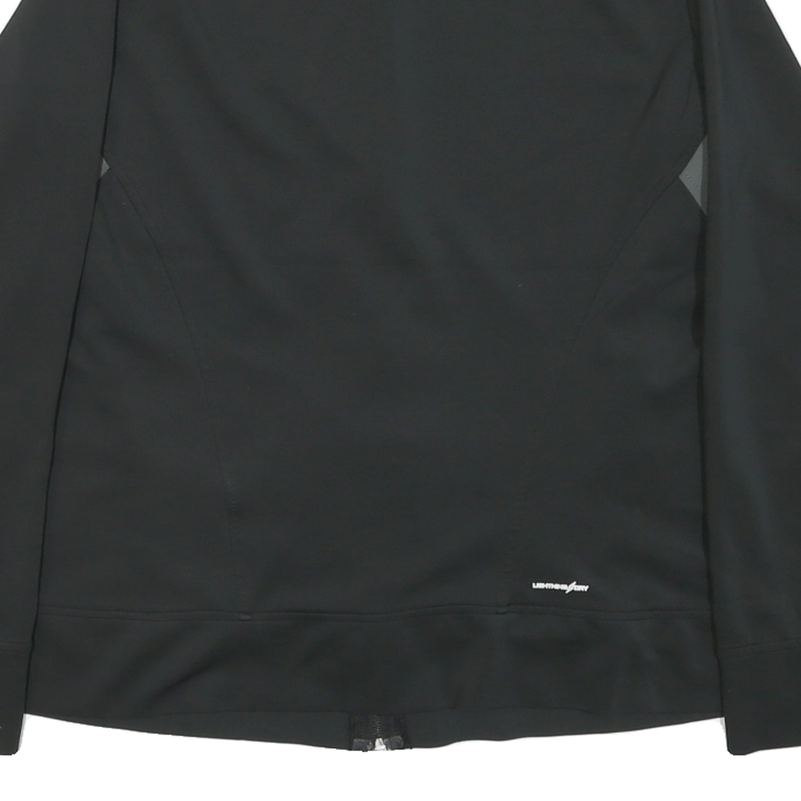 NEW BALANCE Womens Black & Grey Zip Jacket XL Polyester Blend Plain Casual