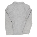 Womens Grey Plain Tailored Jacket S Polyester Blend Button Closure Formal