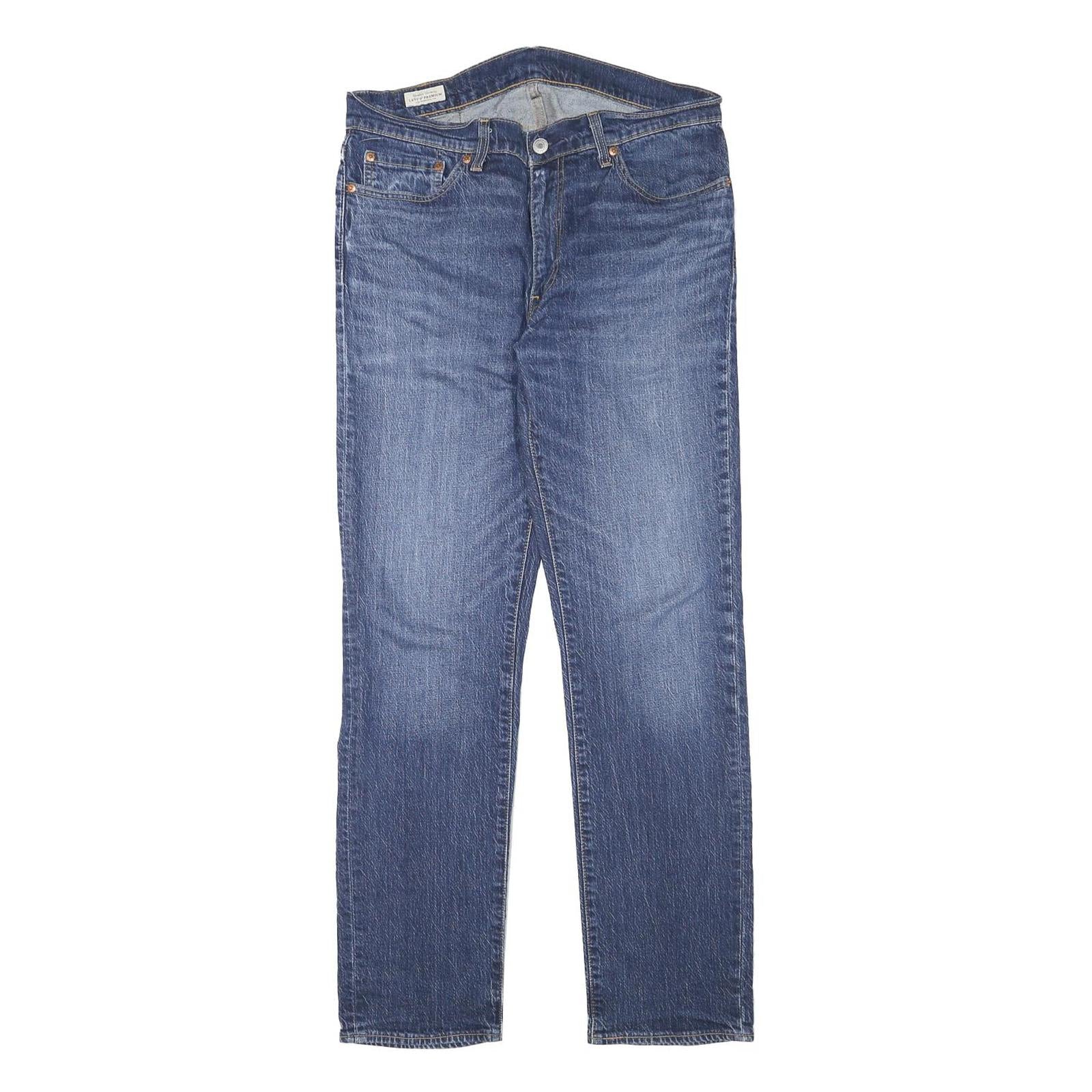 LEVI'S Mens Jeans Blue Regular Straight Denim Medium W32 L30 Classic Zip Cotton
