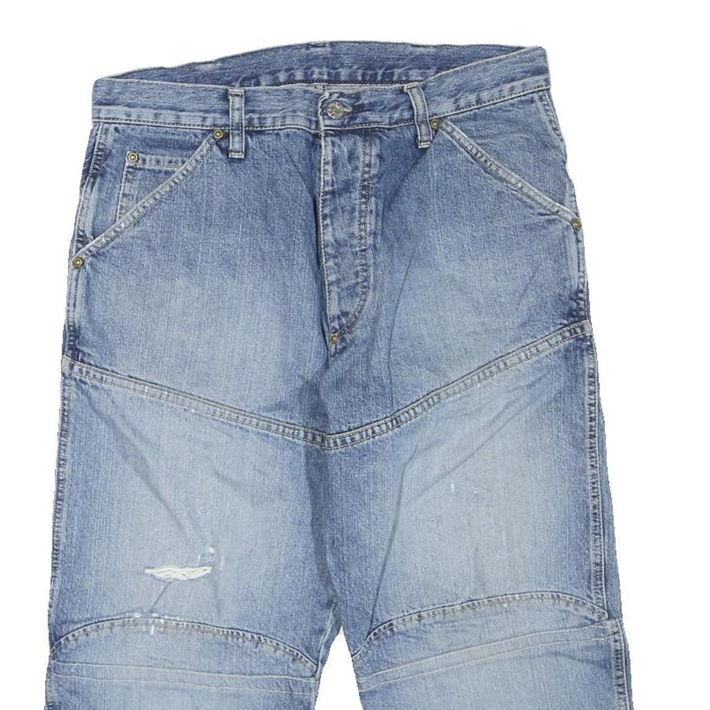 G-STAR Mens Denim Blue Casual Shorts M W32 Cotton Blend Relaxed Fit