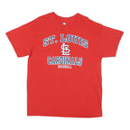 MLB Mens Red St Louis Cardinals Graphic T-Shirt L Short Sleeve Crew Neck