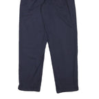 Mens Relaxed Navy Blue Polyester Blend Trousers Zip Closure W26 L30 Casual Smart