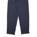 Mens Relaxed Navy Blue Polyester Blend Trousers Zip Closure W26 L30 Casual Smart