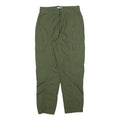H&M Womens Cotton Blend Green Regular Cargo Trousers W28 L28 Zip Pockets