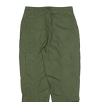 H&M Womens Cotton Blend Green Regular Cargo Trousers W28 L28 Zip Pockets