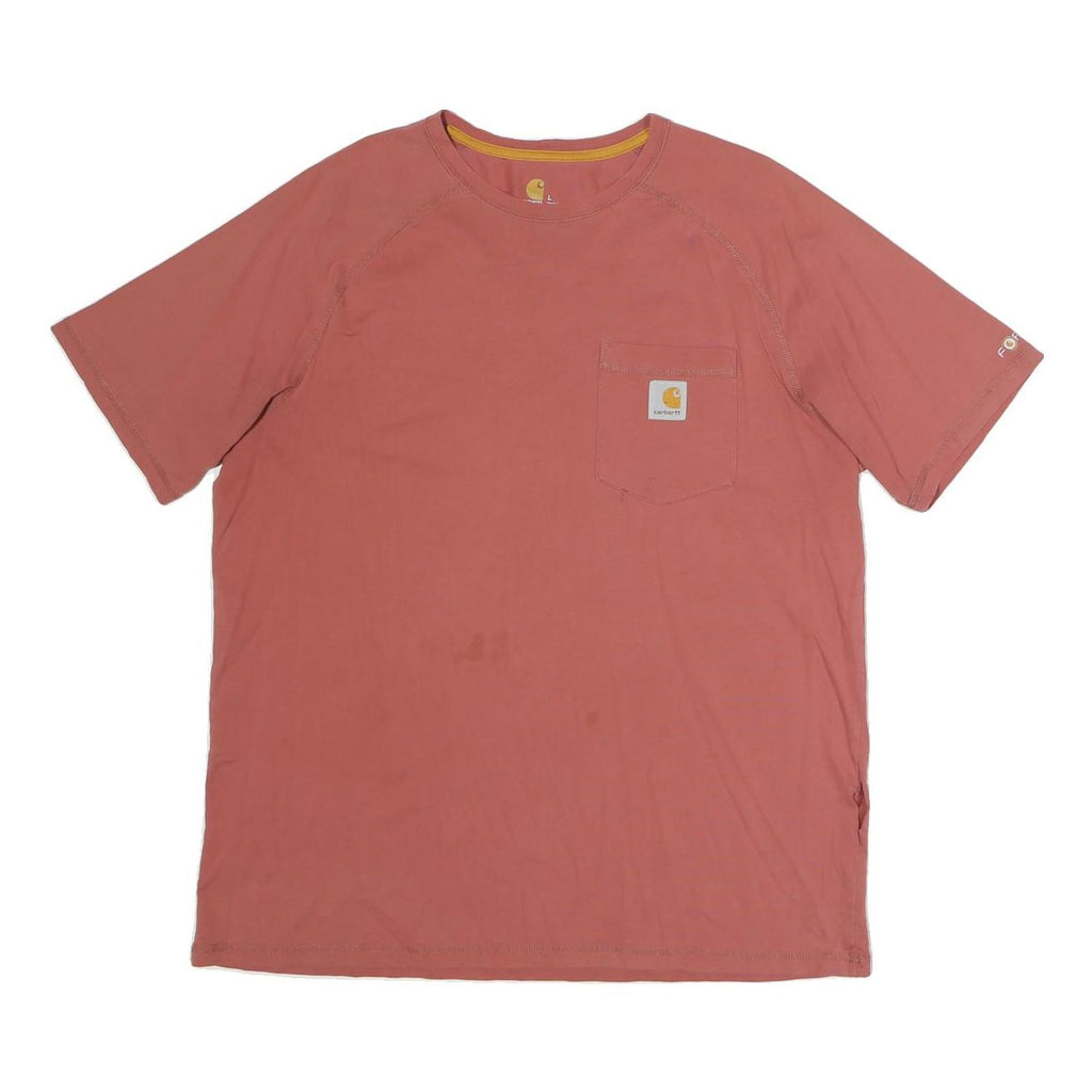 CARHARTT Womens Rust Orange Pocket T-Shirt L Short Sleeve Crew Neck Workwear