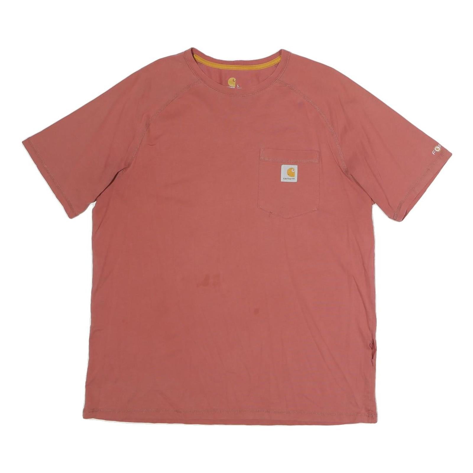 CARHARTT Womens Rust Orange Pocket T-Shirt L Short Sleeve Crew Neck Workwear
