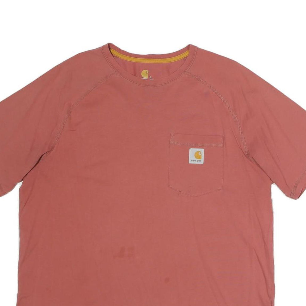 CARHARTT Womens Rust Orange Pocket T-Shirt L Short Sleeve Crew Neck Workwear